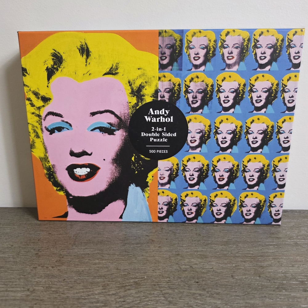 NEW Andy Warhol 2-in-1 Double Sided Puzzle of Marilyn Monroe